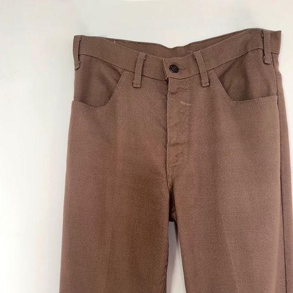 vintage 60s 70s Levi's cotton 517 pants baby flare bell sta-prest 29 fits 27 28 - Picture 3 of 4